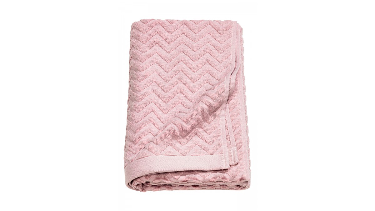 Bath Towel Pink Jacquard