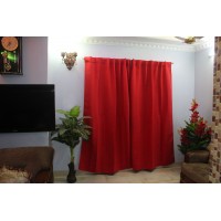 Curtain Solid Red