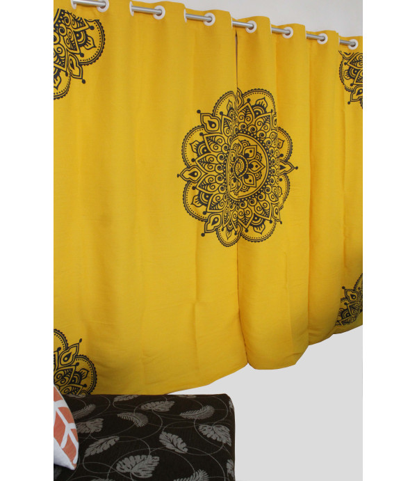 Curtain Yellow Mandala